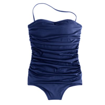 D-cup ruched bandeau tank