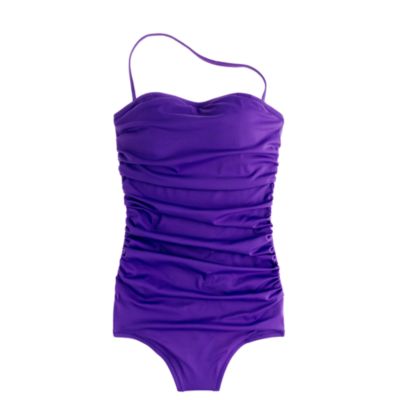 Long torso ruched bandeau tank