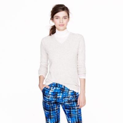 Cambridge cable V-neck sweater