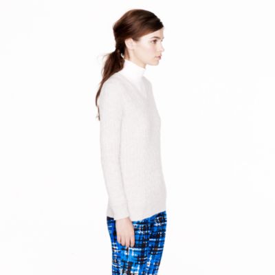 Cambridge cable V-neck sweater