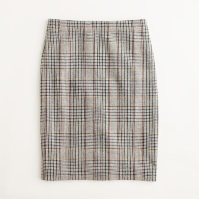 Factory pencil skirt in glen plaid