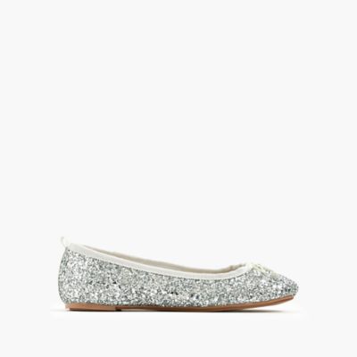 Girls' classic glitter ballet flats