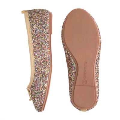 Girls' classic glitter ballet flats