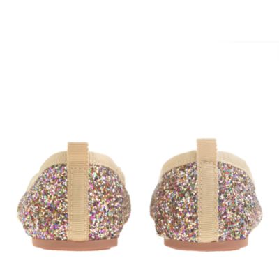 Girls' classic glitter ballet flats