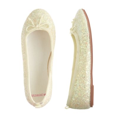 Girls' classic glitter ballet flats