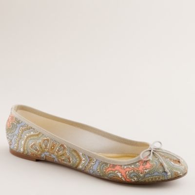 Patterned classic ballet flats