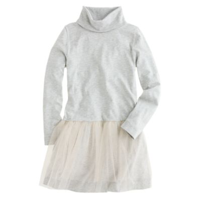 Girls' turtleneck tulle dress