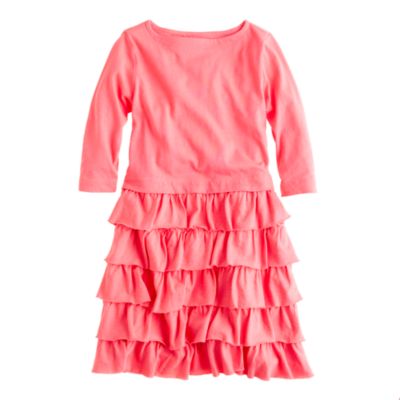 Girls' three-quarter sleeve cupcake dress
