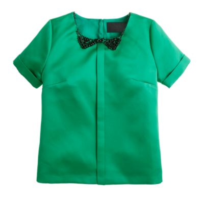 Collection short-sleeve satin top