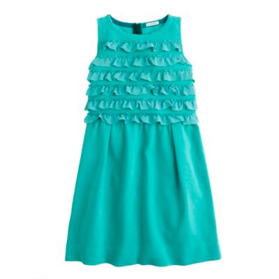 Girls' ribbon ruffle dress