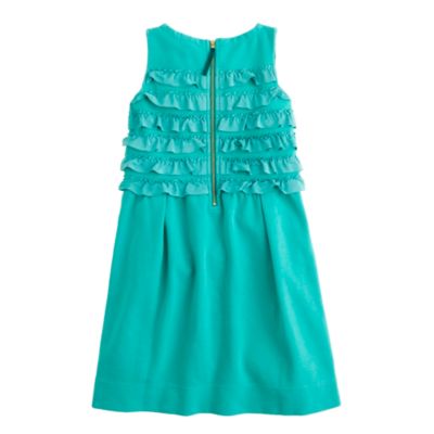 Girls' ribbon ruffle dress