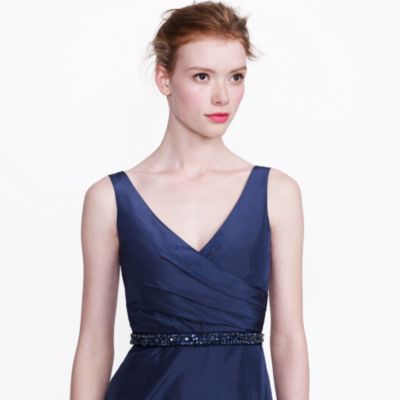 Jeweled grosgrain sash