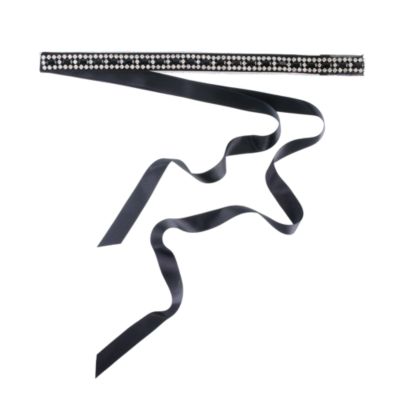 Deco beaded satin sash