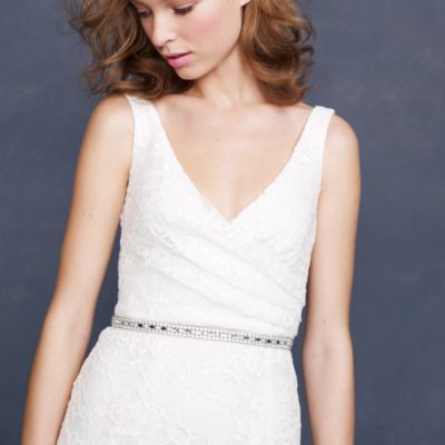Deco beaded satin sash