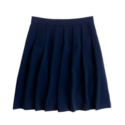 Pleated crepe skirt