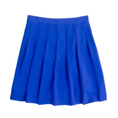 Pleated crepe skirt