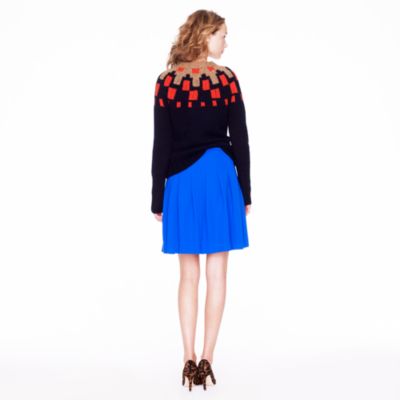 Pleated crepe skirt
