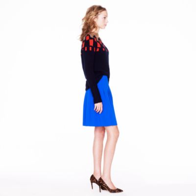 Pleated crepe skirt