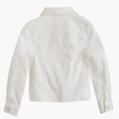 Girls' white denim jacket