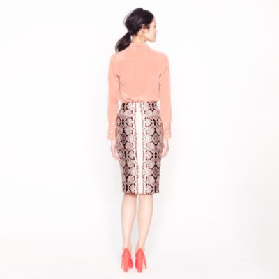 No. 2 pencil skirt in snake print
