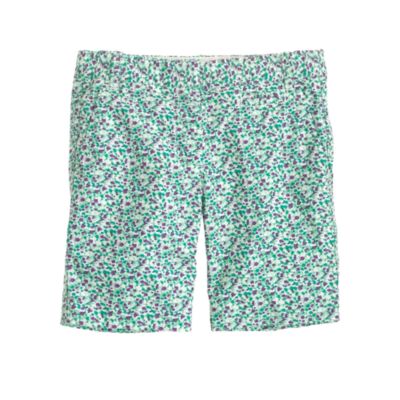 Girls' bermuda short in scattered floral