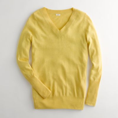 Factory wool-blend V-neck sweater