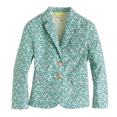 Girls' schoolboy blazer in scattered floral