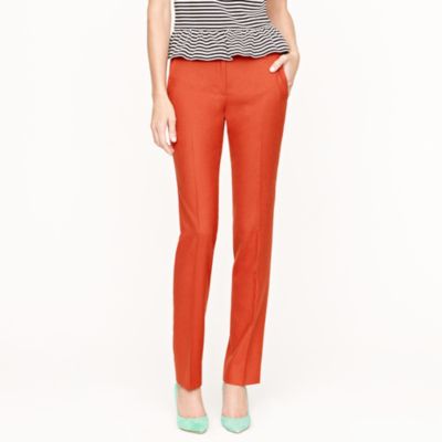 Tall stovepipe trouser in wool flannel