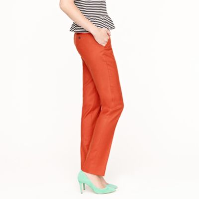 Stovepipe trouser in wool flannel