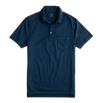 Slim broken-in pocket polo