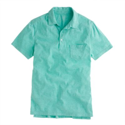 Slim broken-in pocket polo