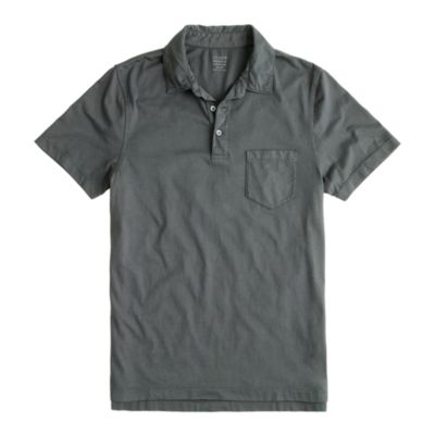 Slim broken-in pocket polo