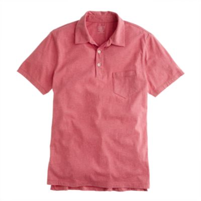 Slim broken-in pocket polo