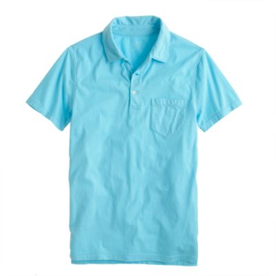 Slim broken-in pocket polo