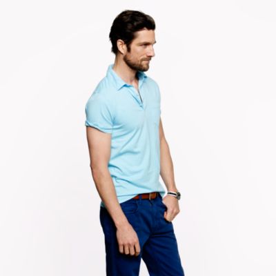 Slim broken-in pocket polo