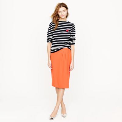 Petite draped skirt