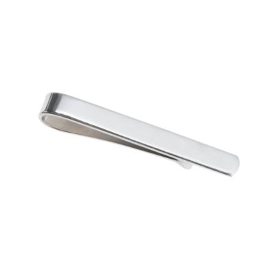 Rounded sterling-silver tie clip