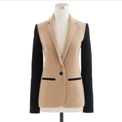 Contrast knit blazer