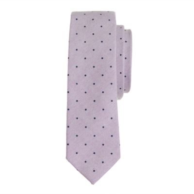 Boys' cotton oxford tie in pindot