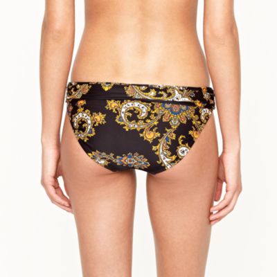 Golden paisley foldover bikini