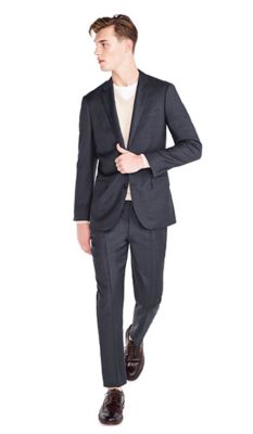 Ludlow suit jacket with center vent in Italian worsted wool