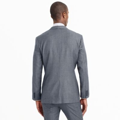 Ludlow suit jacket with double vent in Italian worsted wool