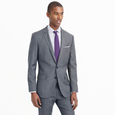 Ludlow suit jacket with double vent in Italian worsted wool