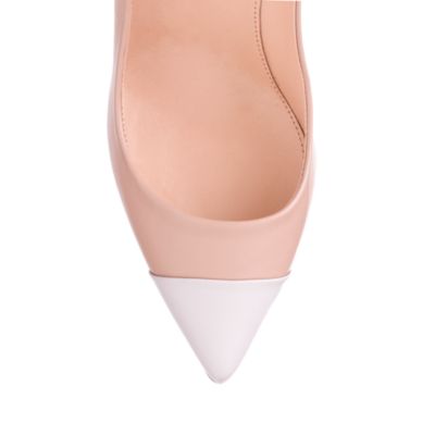Everly cap toe leather pumps