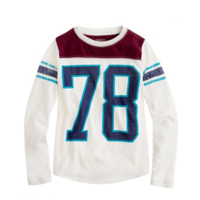 Boys' long-sleeve #78 football tee
