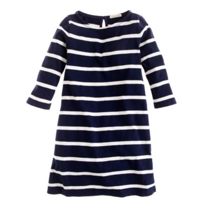 Girls' maritime dress in wide stripe