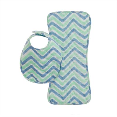 Rikshaw Design&trade; burp cloth and bib set