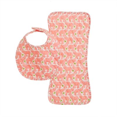 Rikshaw Design&trade; burp cloth and bib set