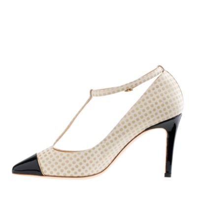 Everly cap toe T-strap pumps