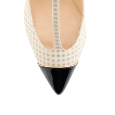 Everly cap toe T-strap pumps